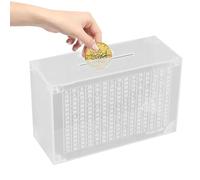 Clear Money Box - Acrylic Money Saving, Box for Adults, 5,000 Saving Challenge Feature for Goal Tracking, Decorative Bank for Details, Finance Accessory Category with Kid Friendly Design