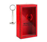 Clear Money Box,Money Storage Box - Saving Can with Red Exterior Challenge Banks Home Decoration for Kids Girls Boys Students Adults Holiday Birthday School Classroom