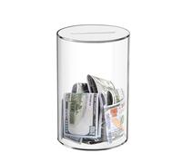 Clear Money Box See Through Smash Money Box, Acrylic Piggy Bank for Kids Adults Clear Saving Jar that can’t be opened(5.9" H x 3.54" D)