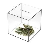 Clear Money Box,Unbreakable Money Saving Box,Unopenable Money Box,Clear Acrylic Piggy Bank for Real Money Dollar Piggy Bank Acrylic Bank Jar Clear Change Box