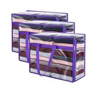 Clear Moving Bag 40L for Dorm Bedding Clothes(3pce)