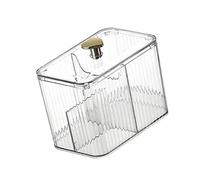 Clear Multi Compartment Storage Organiser Box with Dustproof Cover Portable Cosmetics Holder for Home Use Multi Compartment Storage Container