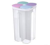 Clear Multi Section Storage Jar Tool for Keeping Your For Kitchen Ingredients Sorted and Protected from Dust (2.3L Light)