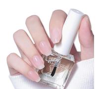 Clear Nail Polish - 2 in 1 Nail Varnish Quick Dry Top Coat & Base Coat Nail Polish Glossy Finish & Long Lasting Nail Coat Non-Toxic Water Based Natural Nail Varnish