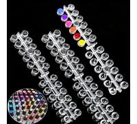 Clear Nail Polish Display Tips, 480 Pieces Round Swatch Dots with Adhesive Sticker, Transparent Color Chart for Training and Practice