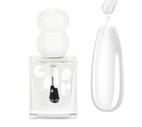 Clear Nail Polish - Quick Dry Top Coat & Base Coat - 2-in-1 Transparent Nail Varnish - High Glossy Water-Based Long Lasting Nail Polish - No Cure Needed Strengthening Nail Coat