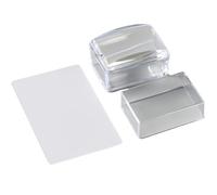 Clear Nail Stamp - Silicone Rectangle Stamping Jelly Tool for Manicure Art | Transparent No Misplacement Stamper for Salon, Travel, Party, Holiday, Practice, Photoshoot, Birthday, Beginners