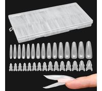 Clear Nail Tips 180 Pieces Clear Sandwich Structure Beauty Supplies