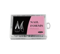 Clear Nails Art Extension Templates with Calibration Marks ABS Forms for Salon and Home Gel Manicure ABS Forms for Acrylic