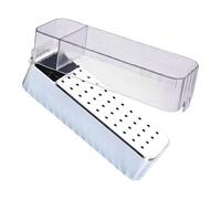 Clear Nails Art Tool Storage Box Drill Bit Container Case With 40Grids NonSlip Base For Professional Salons Hole Nail Drill Bit Holder