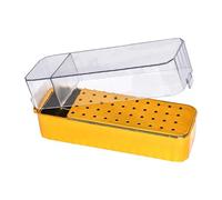 Clear Nails Art Tool Storage Box Drill Bit Container Case with 40Grids NonSlip Base for Professional Salons Hole Nail Drill Bit Holder
