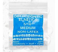 Clear Non-Latex 100 counts, Intraoral Elastic Bands Orthodontic Elastics Dental Rubber Bands Made in US Medium 5/16'', Clear