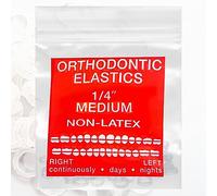 Clear Non Latex Free Rubber Bands 100 Pack Intraoral Rubber Bands Orthodontic Rubber Bands Made in USA Medium 1/4" Clear