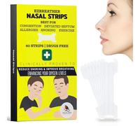 Clear Nose Strips x60: Anti Snore Devices, Snoring Aids for Men & Women, Nasal Strips for Breathing, Stop Snoring, Nasal Dilators for Blocked Nose Relief, Exercise and Relaxing.