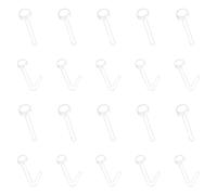 Clear Nose Stud, 20G Nose Piercing Straight and L Shape Nose Rings Retainer Bioflex Bone Pin Straight Nose Studs Retainer Plastic Clear Nose Studs for School Work Invisible Nose Piercing Kit