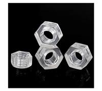 Clear Nylon Hex Nuts M3 M4 M5 M6 - Transparent Plastic Acrylic Hexagon Nut - 10/50/100/1000pcs for Secure Locking(M6 50pcs)