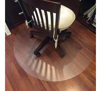 Clear Office Chair Mat Plastic Floor Mat for Hardwood Floor 30/55/70/90/115/125/140/160cm Round Table Protector 1mm Frosted/Transparent Floor Protector for Rolling Chairs(Clear,104cm)