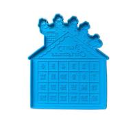 (Clear, One size) DIY Christmas Countdown Calendar Epoxy Resin Mold Advent Calendar Silicone Mould Blue