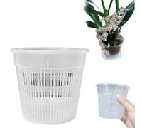 Clear Orchid Pot,Plastic Plant Pots with Drainage Hole and Tray,Breathable Flower Plant Pot,House Plant Pots Nursery Pots for Orchid Repotting Kit,Plastic Plant Pot Nursery Pots for Orchids
