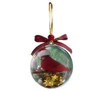 Clear Ornament Balls - PET, Hummingbird Clear Ball Shatterproof | Top Bow Hanging Decoration, Christmas Tree Ornament For Halloween, Fall, Home, Party, Family, Holiday, Wedding