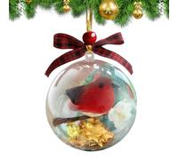 Clear Ornament Balls - PET, Hummingbird Clear Ball Shatterproof | Top Bow Hanging Decoration, Christmas Tree Ornament For Halloween, Fall, Home, Party, Family, Holiday, Wedding