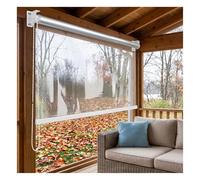 Clear Outdoor Roller Shades Blinds ，Thickened Clear PVC Blind Roll up Shade,HD Transparent Roll Up Curtain ， for Outdoor Pergola Patio Balcony，Easy to Pull Down & Up(W125*H180cm/W49.21*H70.86in)