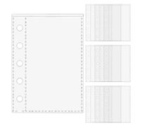 Clear Page Protectors | Refill Paper for binders M5-10 sheets, 5-ring punched | Multipurpose document Slleeves | TransParennnt Ccard Sleevesse - for Phottos, Tickets, Rreceipts, Sticckers