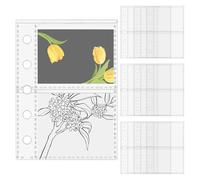 Clear Page Protectors | Refill Paper for binders M5-10 sheets, 5-ring punched | Multipurpose document Slleeves | TransParennnt Ccard Sleevesse - for Phottos, Tickets, Rreceipts, Sticckers