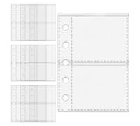 Clear Page Protectors | Refill Paper for binders M5-10 sheets, 5-ring punched | Multipurpose document Slleeves | TransParennnt Ccard Sleevesse - for Phottos, Tickets, Rreceipts, Sticckers