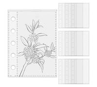Clear Page Protectors | Refill Paper for binders M5-10 sheets, 5-ring punched | Multipurpose document Slleeves | TransParennnt Ccard Sleevesse - for Phottos, Tickets, Rreceipts, Sticckers