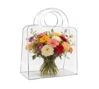 Clear Party Favor Bags - Acrylic, S 17cm, L 30cm, Clear Handbag | Gift Wrapping Storage Solution for Weddings, Birthdays, Easter, Christmas, Graduations, Small Un