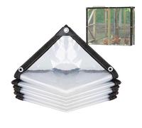 Clear Patio Tarp - 150x200cm PVC Transparent Sheet, Waterproof Outdoor Cover, Heavy Duty Clear Panel, Garden Weather Shield | Winter Greenhouse Enclosure Protection For Patio Porch Yard Area Zone