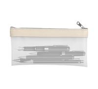 Clear Pencil Case - Transparent Stationery Organizer, Heavy-Duty PVC Zipper Bag, Clear Exam Pencil Case Meets Security Requirements, Slim Storage Pouch for Teens, Boys, School Supplies and Exam Use