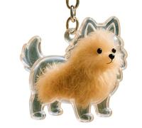 Clear Pet Hair Memorial Keychain Keepsakes Box Dogs Furs Collector Clear Jewelry Holder Pendant For Pet Lover Gift Loss Grief Gift