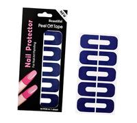 Clear PET Nails Guards Stickers, Neat Color Lines, Blue | Bendable Curved Nails Guards Stickers Ensuring Neat Color Lines, Home Salon Manicures for Various Users and Artists