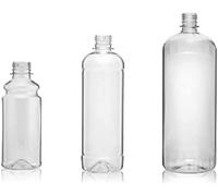 Clear PET Plastic Bottles with White Screw Caps Drinks Bottles Home Brew Beer 300ML (50)