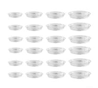 Clear PET Plastic Flower Pot Saucers 6in 8in 10in 12in Drip Trays for Indoor Plants Garden Use Water Level Visible Saucer Mats ((6Inch+8Inch+10Inch+12inch))