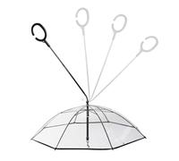 Clear Pet Umbrella - Flexible Puppy Umbrella | TPU Dome Cover with Adjustable C-Shaped Handle for Dogs and Cats | Rain and Shelter