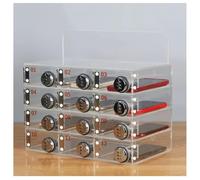 Clear Phone Lock Box with Combination Lock, Wall-Mounted Storage Cabinet for Secure Cell Phone Management in Classroom, Office, Gym, and Company Settings