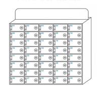 Clear Phone Storage - 40 Slot Mobile Device Holder for Office & Workshop Employee Desk Portable Cell Phone Storage Solution Efficient Office Supplies Management.