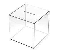 Clear Piggy Bank - Acrylic Square Savings Box - Must Break to Open Acrylic Piggy Bank for Budget And Save, Coin And Cash for Adults Or Kids,Suitable as A (12 X 12 Cm)