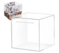 Clear Piggy Bank For Adults Kids,Clear Money Box, Acrylic Money Box Savings Challenge Box Unopenable, Break To Open Piggy Bank Square Money Saving Box,Smash Money Box Money Tip Box For Saving Cash