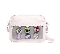 Clear Pin Display Bag Japanese Styles Itabag Trend Shoulder Crossbody Bag PU Leather Messengers Bag Student School Bag