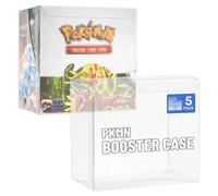 Clear PKMN Booster Box Protector Case, 5 Pack PET Plastic Display Cases for Sealed Booster Boxes - PET Protective Storage for Collectors - 0.5mm Thick (5.47x3.26x4.88 inch)