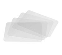 Clear Placemat,4 Pcs Transparent Plastic Table Mats Washable Coasters for Kitchen Dining Table and Fridge Liners(43 * 28 cm)