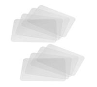 Clear Placemat,8 Pcs Transparent Plastic Table Mats Washable Coasters for Kitchen Dining Table and Fridge Liners(43 * 28 cm)