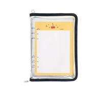 Clear Planner Cover - Protective Zipper for 6 Ring Binder, Removable A5 A6 Journal Organizer, Transparent Waterproof Design | Storage Solution for