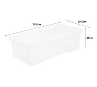 Whatmore CRYSTAL 62L BOX & LID CLEAR 11495