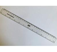 Clear Plastic 30cm 12inch Ruler - Shatter Resistant