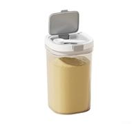 Clear Plastic Airtight Food Storage Container With Spoon For Stackable Pantry Use Transparent Jar For Grains Snacks Spices And Dry Goods Small Size 12 By 10 Cm(Large)